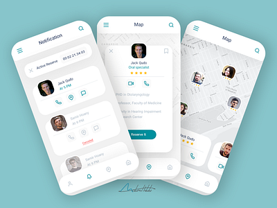 Medical Application application clean ui concept design doctor graphic icon light map medical minimal mobile mobile app ui uidesign uikit uiux ux uxdesign white