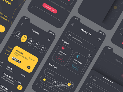 To Do app design application clean ui concept concept design dark theme dark ui illustration interface list minimal shots task todo app todolist ui userinterface ux uxdesign vector