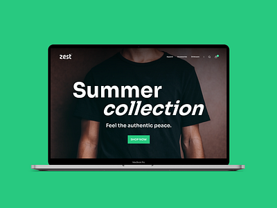 zest shirts landing page