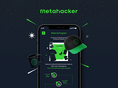 Metahacker App UI And Merch Design