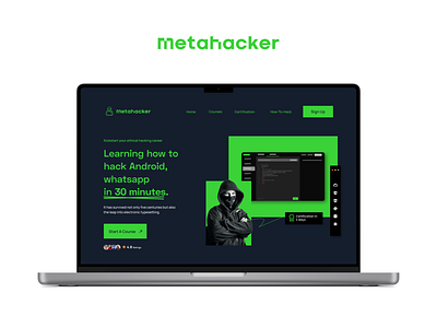 metahacker Landing Page Design