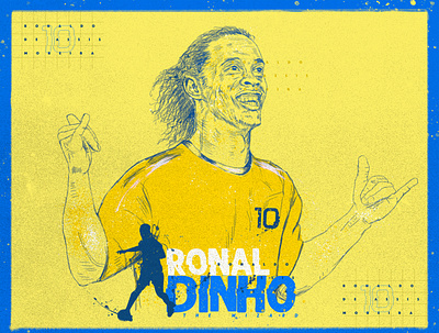 Ronaldinho alisabry art football illustration mixed photoshop