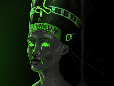 Queen Nefertiti alisabry design illustration
