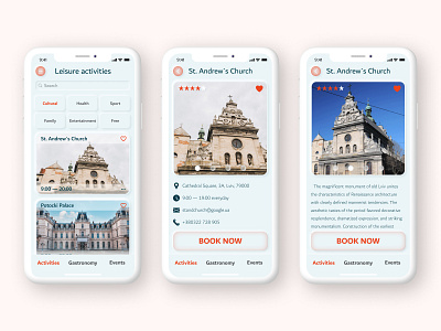 Lviv City App design interface mobileapp neomorphism ui userexperience userinterface ux