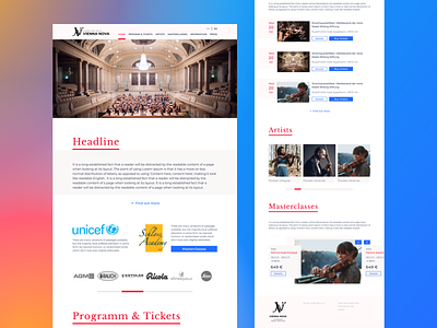 Vienna Nova - Classical Music Festival design festival interface music ui userexperience userinterface ux web