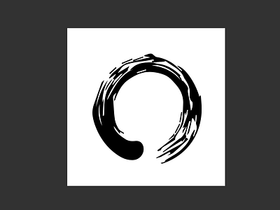 Oneness Zen Brushstroke Custom Icon icon design icondesign illustration illustrator logodesign vector