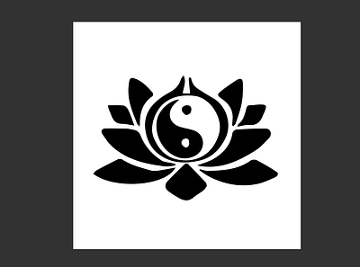 Ying Yang Lotus Custom Icon icondesign illustrator logodesign vector vector illustration