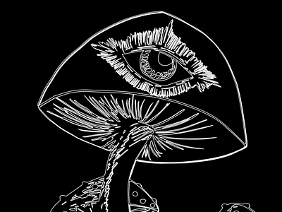 Enchanted Mushrooms - Black