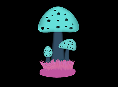 Day 7 - Groovy Mushrooms 100daychallenge 100daysofvector illustration illustrator