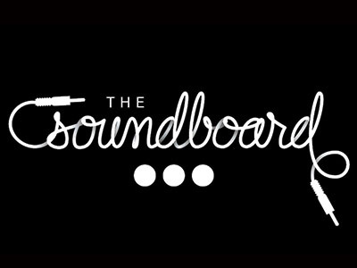 Soundboard Logo - WIP black and white blog design digital illustration lettering logo music script typography vector