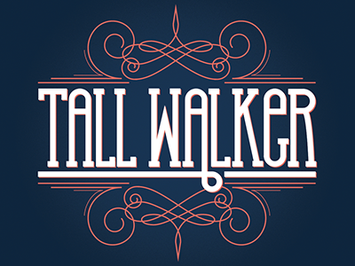 Tall Walker Shirt Concept apparel design typography