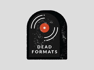 Dead Formats – Logo R1 branding dead gravestone headstone logo record vinyl vinyl record