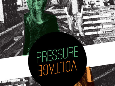Pressure | Voltage color block concert design gig halftone music photograph poster reverse screen screenprint