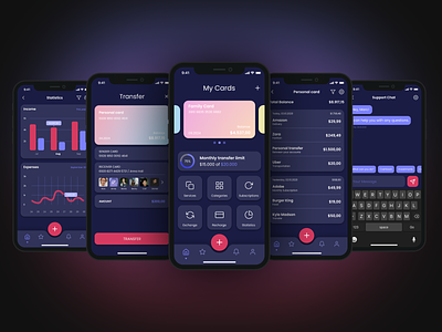 BankBuddy - Banking App Design Concept app app design appdesign banking bankingapp dark mode money app money transfer ui ui ux uidesign uiux user experience user interface user research uxdesign