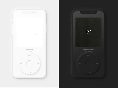 Neumorphism - Music Player iPod Design