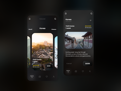 Travel service - Mobile App Design