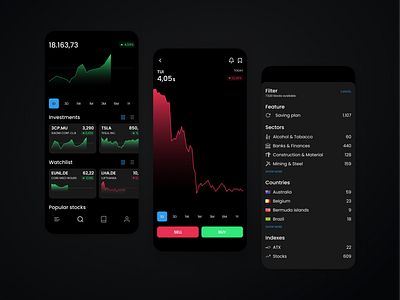 Trading App (Dark Theme)