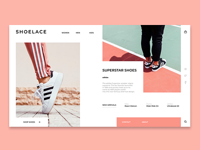 Shoelace Webpage - web design concept design graphic design graphicdesign ui uidesign uiux uxdesign web web design