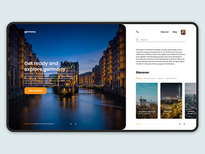 Germany Travel Web Concept design graphic design graphicdesign ui ui ux uidesign uiux uxdesign web webdesign