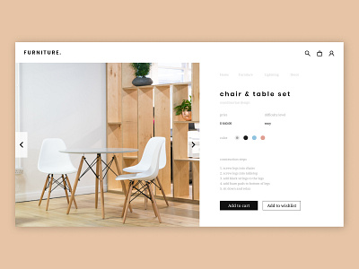 furniture online shop webdesign