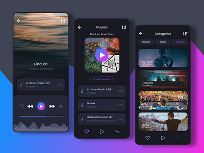 Music Player UI Design app design appdesign branding design graphic design music music app ui uidesign uiux uxdesign