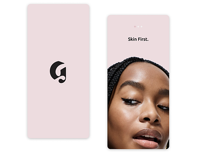 Glossier App Concept, Daily UI:001 branding dailyui ui