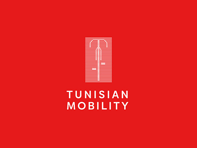 Tunisian mobility bycicle ecomobility elegant logo sustainable