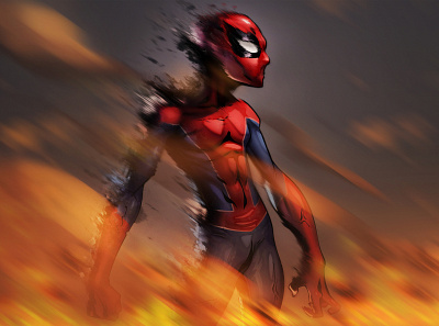 SPIDER-MAN avenger avengers avengersendgame characterdesign digital illustration digital painting digitalart gameart illustration marvel spider man spiderman