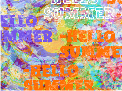 Hello Summer architecture artwork branding illustration layout mockup photoshop poster art typography vector