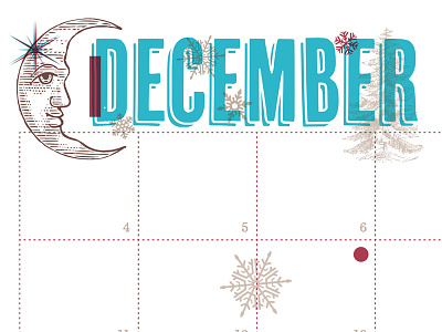 December calendar december moon nature snow winter