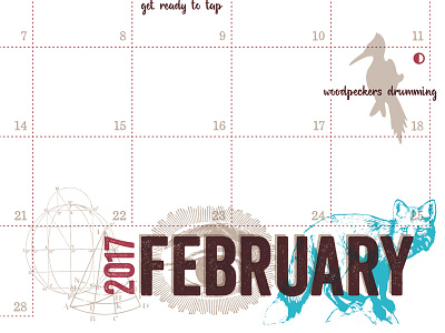 February calendar february fox minnesota nature science winter