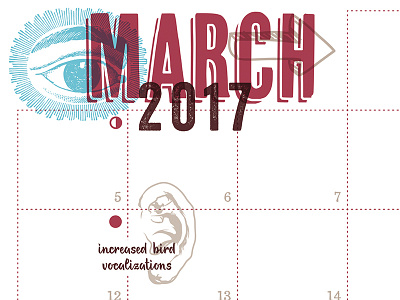 March calendar eye march nature science spring