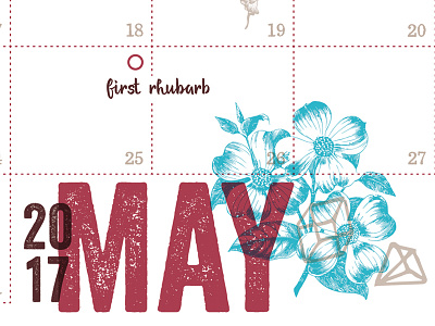 May flowers calendar floral flower may nature science typography