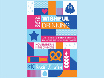 Beerfest beer geometric illustration poster