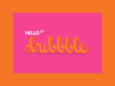 Hello dribbble :) design illustration typography