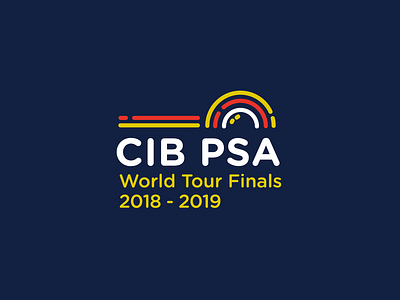 CIB PSA - World Squash Championship Tour Finals ball branding illustration logo mark racket sports logo squash tennis
