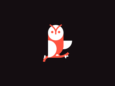 Cute Owl logo - colorful concept bird branding icon illustration logo mark owl owl illustration owl logo shape vector