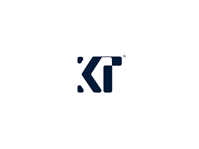KT interior Monogram logo branding interior mark minimal monogram logo negative space typography