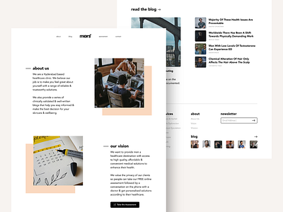 Mars Clinic clinic design health healthcare prototype ui user experience user interface design ux web webdesign webinterface wellness