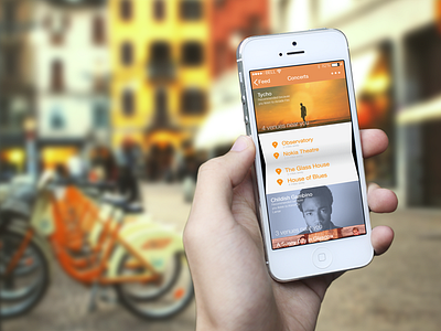 Concerts app design ios