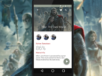 Thor MoviePage (Material Design) android