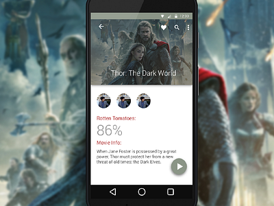 Thor MoviePage (Material Design)