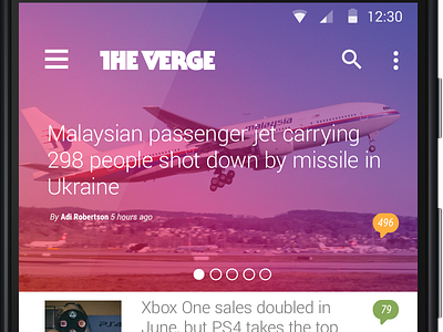 The Verge (Updated) android material design