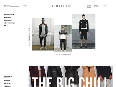 Collectic Shot clean e commerce fashion graphic design minimal simple ui ux web design