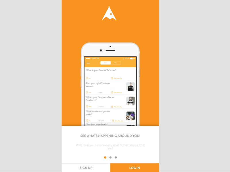 Tipi Onboarding animation boardshop gif interaction minimalist ui ux