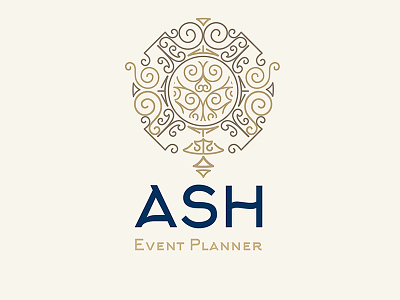Ash Logo decorative elegant icon logo