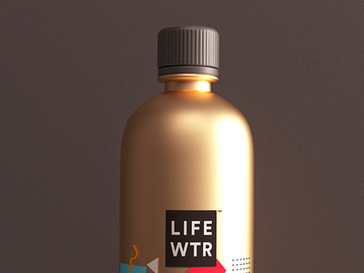 LifeWTR another product on 3D 3dart branding c4d cinema4d cinema4dart design inspiration