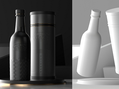 Chivas Premium Bottle #3D 3d c4d cinema4d cinema4dart design inspiration inspire octanerender packaging