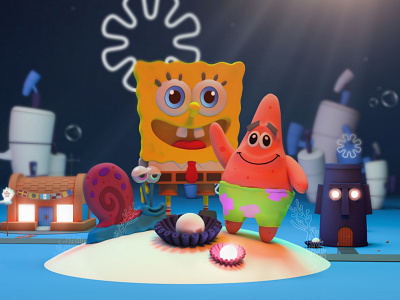 Bob Sponge Crew! #3D c4d cinema4d cinema4dart design illustration inspiration inspire zbrush zbrush pixlogic