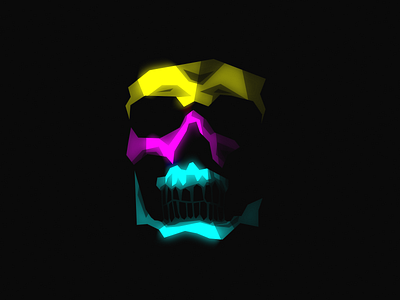 Neon Skull affinity designer design digital flat illustration minimalistic skull vector